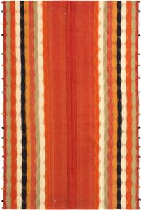 Tapis Jajim LXV Rouge - Textile - 133 x 1 x 207 cm