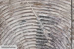 Bild handgemalt Spinning Around Beige - Grau - Massivholz - Textil - 90 x 90 x 4 cm
