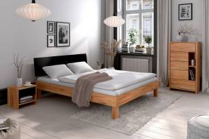 Bett NOAH mit Kopfteil aus MDF Kernbuche - 200 x 210 cm