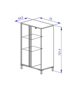 Vestiaire Mimizan Marron - Bois manufacturé - 45 x 122 x 75 cm