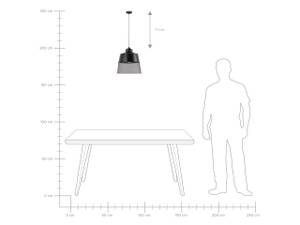 Pendelleuchten MUGA Schwarz - Metall - 33 x 114 x 33 cm