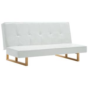 Canapé Blanc - Cuir synthétique - 157 x 75 x 81 cm