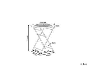 Klappbarer Tisch BIVIO 70 x 73 x 70 cm