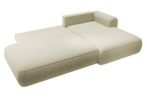 Ecksofa mit Schlaffunktion FOGGI Beige - Armlehne davorstehend rechts - Ecke davorstehend rechts - Ottomane davorstehend rechts