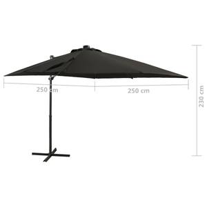 Parasol en porte-à-faux Noir - 250 x 230 x 250 cm