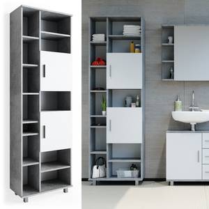 Badschrank Ilias 30832 Beton Dekor - Grau