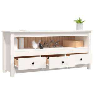 TV-Schrank D345 Weiß - Massivholz - 35 x 52 x 114 cm