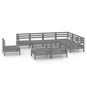 Garten-Lounge-Set Grau - Massivholz - Holzart/Dekor - 64 x 63 x 64 cm