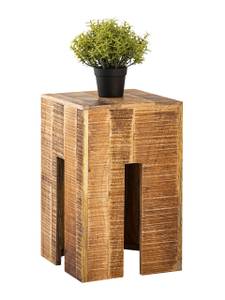 Pflanzensockel Quadratische Braun - Massivholz - 28 x 44 x 28 cm