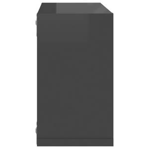 Étagère cube (lot de 2) 3016486-4 Gris brillant - 26 x 26 x 15 cm - Nombre de pièces dans le lot : 2