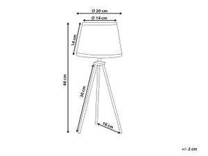 Lampe de table BOETICA Bleu - Rotin - 20 x 46 x 20 cm