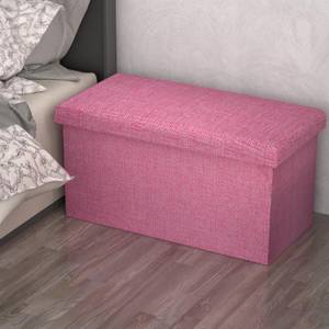 Sitzbank Sitzhocker Sitzwürfel Fußhocker Pink - Textil - 78 x 38 x 38 cm