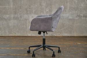 Chaise de bureau KAYA Velvet Noir - Gris