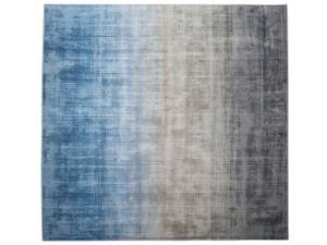 Teppich ERCIS Beige - Blau - Grau - Hellgrau - Multicolor - 200 x 200 cm