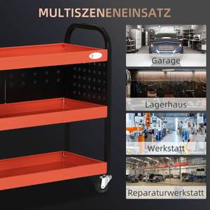 Werkzeugwagen B20-095V00RD Rot - Metall - 35 x 80 x 75 cm