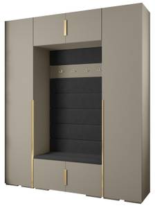 Garderobe Inova 1 Z13 Schwarz - Gold - Grau - Gold