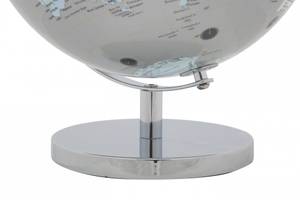 Dekorativer Globus Silber - Kunststoff - 25 x 34 x 25 cm