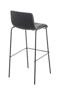 Tabouret de bar Hover Gris lava - Noir