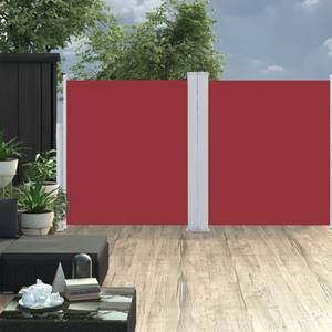 Auvent latéral 3016426-6 Rouge - Métal - Textile - 600 x 140 x 1 cm