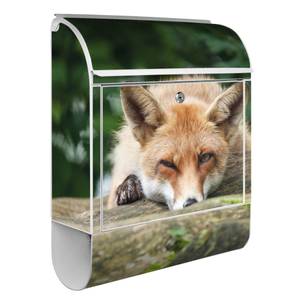 Briefkasten Stahl Fuchs Relax Weiß - Metall - 38 x 46 x 13 cm