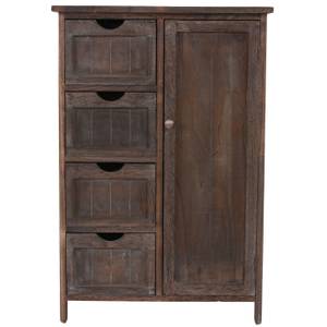 Commode D12 Marron - En partie en bois massif - 55 x 82 x 30 cm