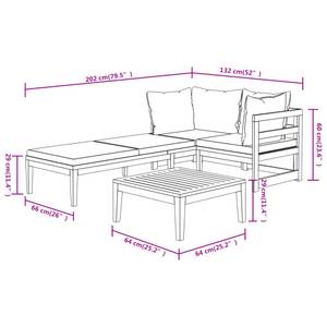 Garten-Lounge-Set (3-teilig) 3014466-3 Braun - Dunkelgrau - Grau