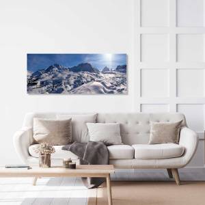 Tableau paysages panorama des pyrénées 80 x 30 cm - Métal