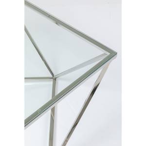 Couchtisch Cristallo Silber - Glas - 80 x 45 x 80 cm