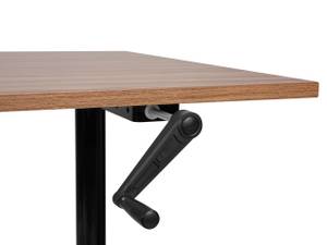 Table à hauteur ajustable DESTIN IV Noir - Chêne foncé - Largeur : 120 cm