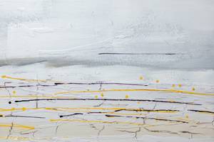 Gerahmtes Acrylbild Ozean der Sehnsucht Grau - Massivholz - Textil - 122 x 82 x 5 cm