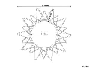 Miroir AROEK Beige - Bleu pétrole