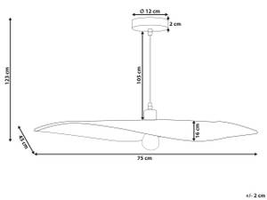 Pendelleuchten GALANA Braun - Bambus - 75 x 123 x 45 cm