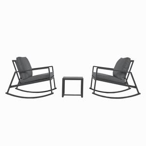 Gartenlounge-Set Rhea Ⅴ Grau - Metall - 94 x 74 x 59 cm