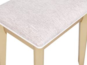 Schminktisch ROSEY 2-tlg Beige - Gold - Weiß - Holzwerkstoff - 58 x 135 x 40 cm