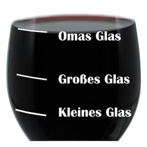 Gravur-Weinglas XL Omas Glas Glas - 9 x 23 x 9 cm