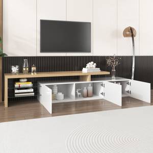 Buffet TV Cronus Ⅱ Blanc brillant - Bois - Blanc