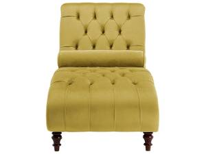 Chaise longue MURET Jaune moutarde - Chêne foncé - Jaune