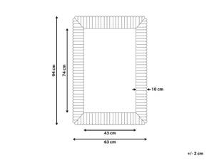 Wandspiegel BAUGY Braun - Weiß - Massivholz - 63 x 94 x 3 cm