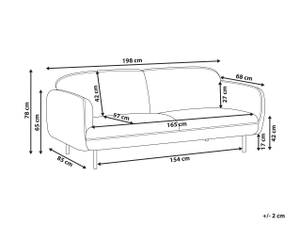 3-Sitzer Sofa TONSBERG Schwarz - Grau - Textil - 198 x 78 x 85 cm