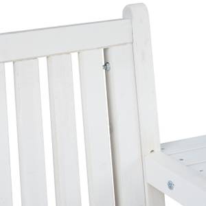 Banc de jardin avec table blanc Blanc - Bois manufacturé - 161 x 86 x 61 cm