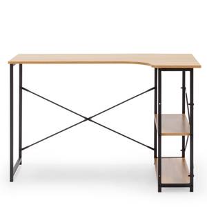 Bureau Juani 2 étagères, 120 cm Marron - Bois manufacturé - 120 x 75 x 73 cm