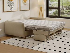 Canapé convertible ARCADIA Beige - Textile - 100 x 88 x 210 cm