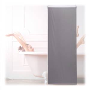Store de baignoire gris Gris - Métal - Matière plastique - 60 x 240 x 5 cm