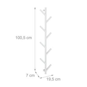 Weißer Kleiderständer in Baumform Weiß - Metall - 20 x 101 x 7 cm