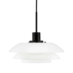 Lampe à suspension DL31 Noir - Verre blanc - Blanc