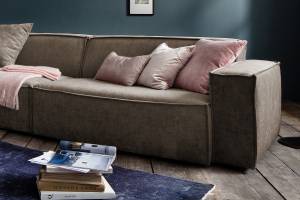 Sofa SAMU Riesensofa Stoff Braun