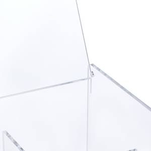 Transparente Teebox mit 6 Fächern Kunststoff - 22 x 9 x 15 cm