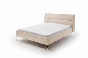 Lit rembourré REMO Blanc crème - Largeur : 203 cm