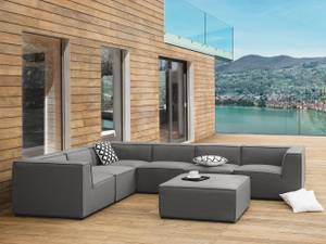 Lounge Set AREZZO 2-tlg Schwarz - Dunkelgrau - Grau - 320 x 250 cm - 3er Set