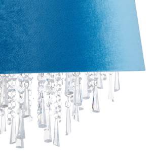 Lampe à suspension cristaux Bleu - Métal - Matière plastique - Textile - 46 x 140 x 46 cm